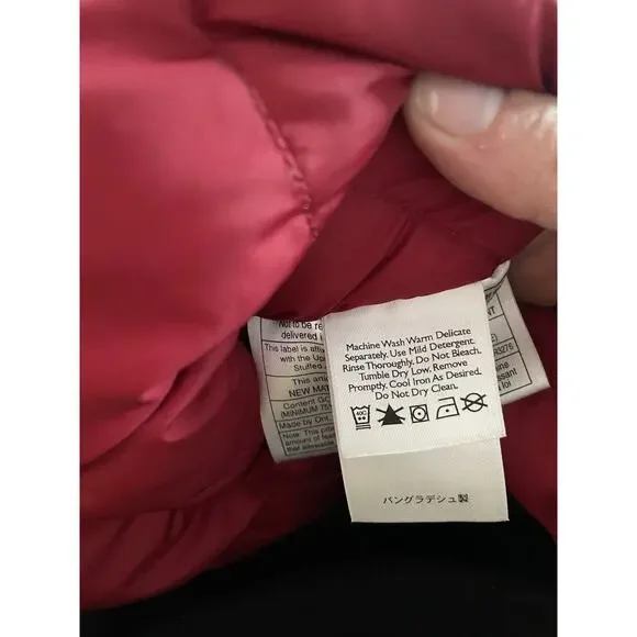 Vintage Eddie Bauer Jacket Mens XL Tall Navy Goose Down Chore Barn Coat Quilted - Picture 15 of 15